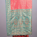 Pink Sea Green Jacquard Silk Saree with Zari Woven Design Rich Border