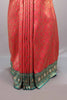 Pink Sea Green Jacquard Silk Saree with Zari Woven Design Rich Border
