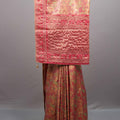 Gold Red Jacquard Silk Saree with Traditional Woven Design Rich Border