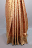 Golden Orange Jacquard Silk Saree with Zari Woven Design Rich Border