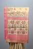 Cream Kanjivaram Silk Saree Motif Weaving and Rich Red Border