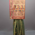 Green Kanjivaram Silk Saree Multicolor Peacock Designer Pallu 