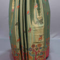 Olive Green Kanjivaram Silk Saree Multicolor Motif Weaving Pink Border