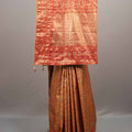 Orange Kanjivaram Silk Saree Zari Weaving Floral Motifs Designer Border 