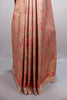 Peach Pink Kanjivaram Silk Saree Zari Weaving Motifs Designer Border Pallu