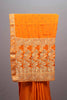 Orange Silk Saree Embroidery Elephant Motif Design Stone Designer Border