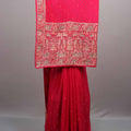 Rani Pink Silk Saree Heavy Embroidery Elephant Motif Stone Designer Border 