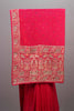 Rani Pink Silk Saree Heavy Embroidery Elephant Motif Stone Designer Border