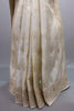 Off White Silk Saree Zari Weaving Patchwork Motifs Designer Border