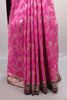 Rani Pink Kanjivaram Silk Saree  Zari Weaving Floral Elephant Motifs Rich
