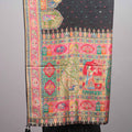 Designer Black Silk Saree Traditional Print Motifs Border Rich Pallu