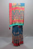 Teal Blue Silk Saree Multicolor Traditional Print Motif Border Rich Pallu 