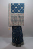  Navy Blue Silk Saree with Silver Zari Weaving Designer Border