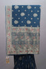 Navy Blue Silk Saree with Silver Zari Weaving Designer Border