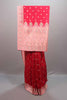 Red Pink Silk Saree with Heavy Embroidered Border Zari Designer Pallu 