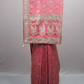 Pink Banarasi Silk Saree with Floral Buta Design Rich Zari Border 