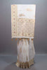 Off White Silk Saree with Floral Embroidery Rich Zari Border 