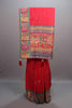 Elegant Red Silk Saree with Traditional Multicolor Border Design 