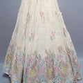Off-White Embroidered Silk Lehenga Choli with Dupatta