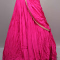 Rani Pink Silk Lehenga Choli Heavy Embroidered Blouse Dupatta