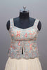 Pastel Blue Off-White Embroidered Lehenga Choli with Dupatta