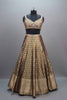 Olive Green Brown Banarasi Silk Lehenga Choli with Zari Work Dupatta