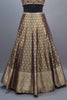 Olive Green Brown Banarasi Silk Lehenga Choli with Zari Work Dupatta