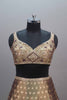 Olive Green Brown Banarasi Silk Lehenga Choli with Zari Work Dupatta