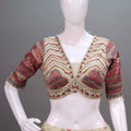 Off-White Embroidered Lehenga Choli with Multicolor Blouse Dupatta