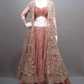 Rose Pink Lehenga Choli Heavy Embroidered Jacket Designer Lehenga