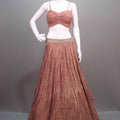 Rose Pink Lehenga Choli Heavy Embroidered Jacket Designer Lehenga