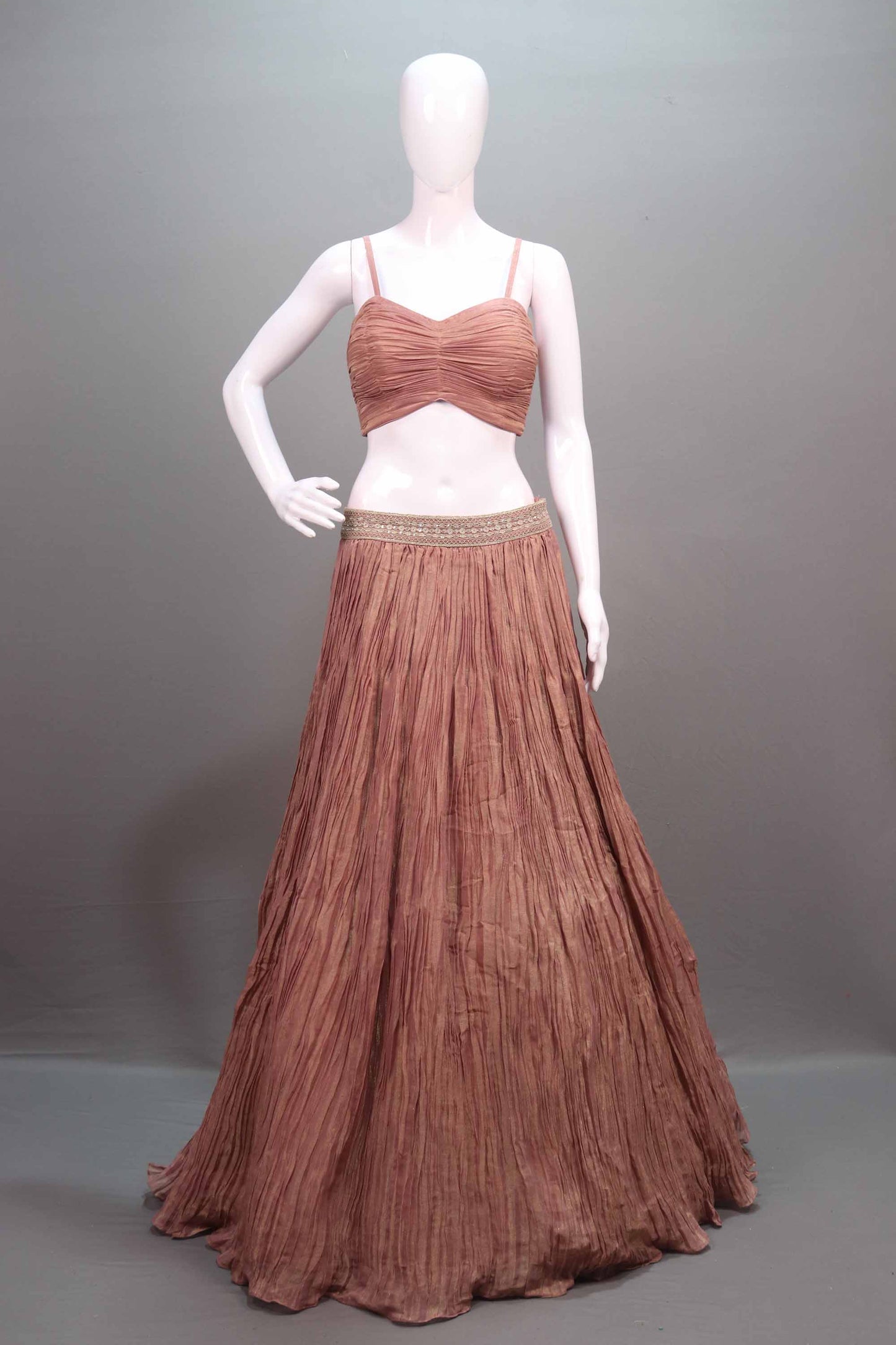 Rose Pink Lehenga Choli Heavy Embroidered Jacket Designer Lehenga