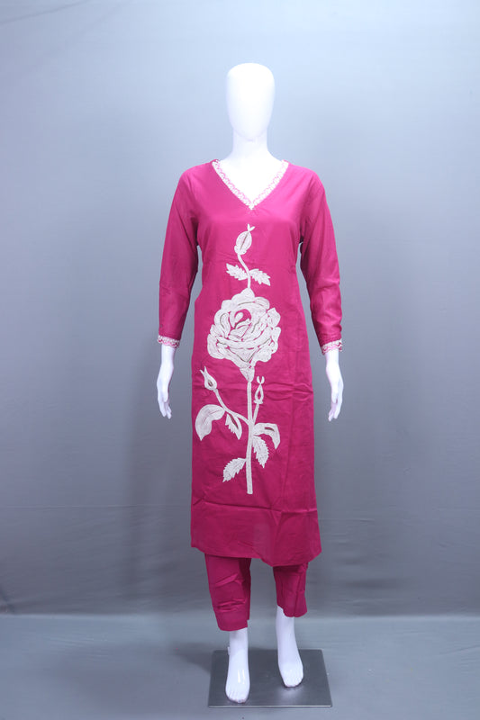 Elegant Magenta Suit Set with Dupatta Ethnic Wear