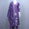 Stylish Purple Suit Set Dupatta Casual Occasions