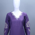 Stylish Purple Suit Set Dupatta Casual Occasions
