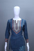 Stylish Blue Suit Set Neckline Dupatta Casual Occasions