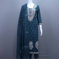 Teal Blue Salwar Suit Set Dupatta Traditional Ethnic Wear