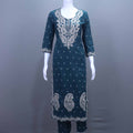 Teal Blue Salwar Suit Set Dupatta Traditional Ethnic Wear