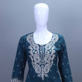 Teal Blue Salwar Suit Set Dupatta Traditional Ethnic Wear