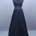 Designer Black Crop Top Skirt Set Stylish Party Wear