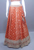 Rust Orange Silk Bridal Lehenga Choli  Dupatta