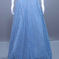Designer Sky Blue Crop Top Lehenga Choli Reception Party Wear