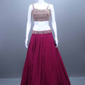 Designer Maroon Lehenga Skirt Handwork Choli Set