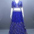 Royal Blue Banarasi Silk Lehenga Choli Party Wear