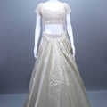 Elegant Ivory Satin Silk Lehenga Choli  Net Dupatta