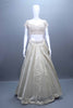 Elegant Ivory Satin Silk Lehenga Choli  Net Dupatta