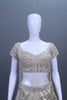 Elegant Ivory Satin Silk Lehenga Choli  Net Dupatta