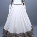 Ivory Silk Lehenga Set Designer Blouse Dupatta Festive Wear