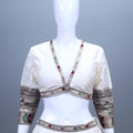 Ivory Silk Lehenga Set Designer Blouse Dupatta Festive Wear