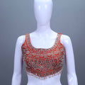 Designer Orange Embroidered Silk Palazzo Choli  Festive Wear